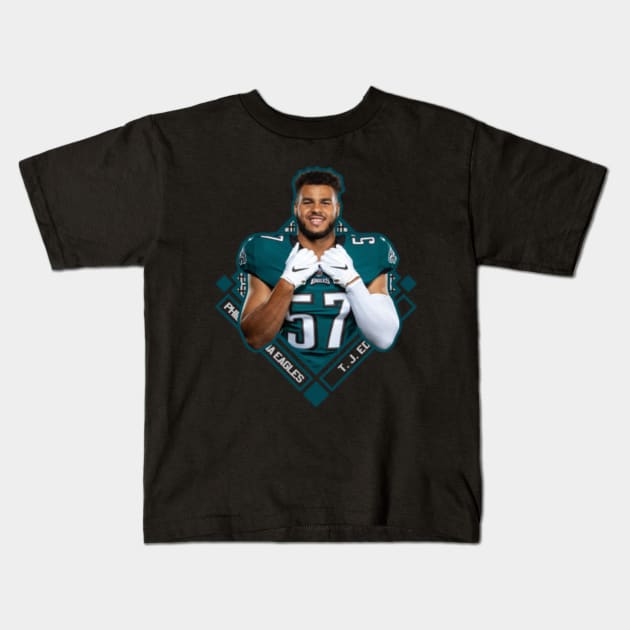 T. J. EDWARDS PHILADELPHIA EAGLES Kids T-Shirt by hackercyberattackactivity